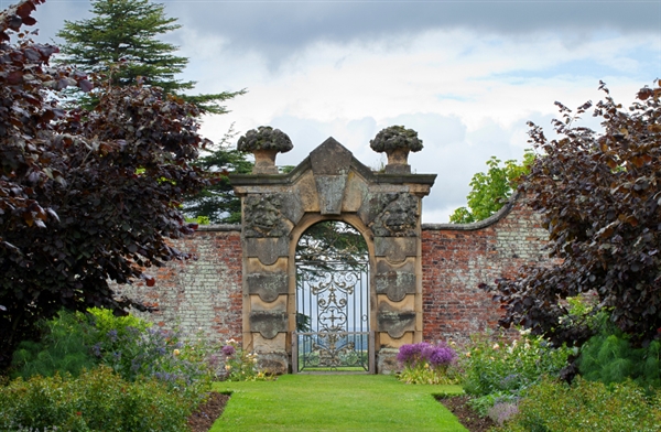 The Satyr Gate into the 18th century Walled Garden