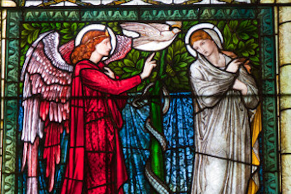One of the Edward Burne-Jones stained glass windows executed by Morris & Co in 1872